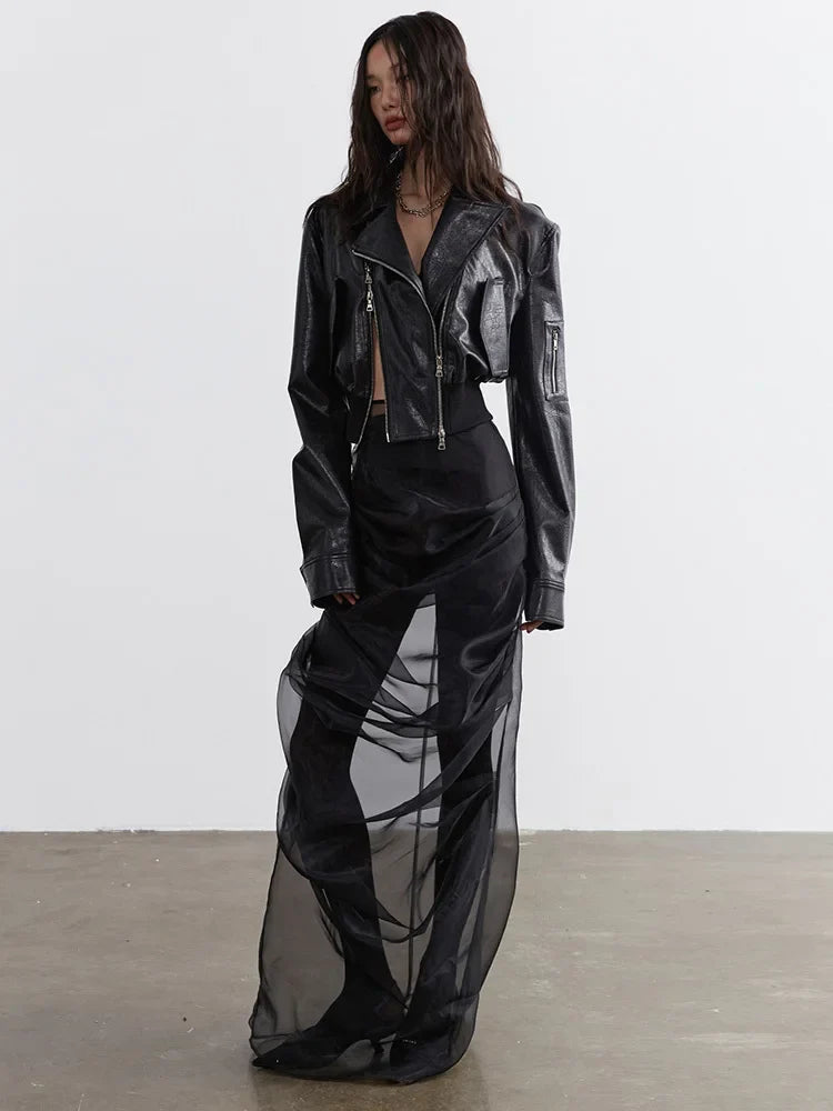 Bataduh Vegan Leather Zipper Jacket from Marigold Shadows