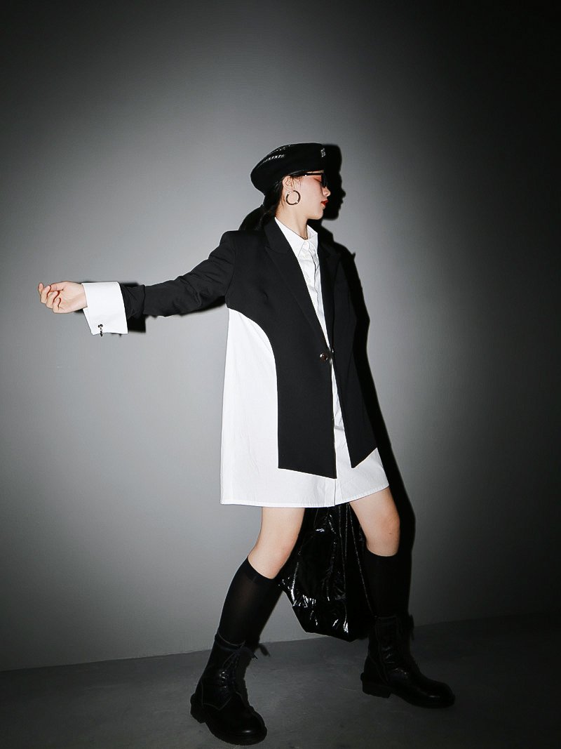 Kaida Cross Split Long Sleeve Jacket from Marigold Shadows