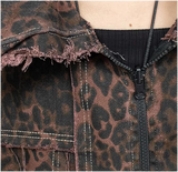 Kuniko Denim Leopard Jacket from Marigold Shadows