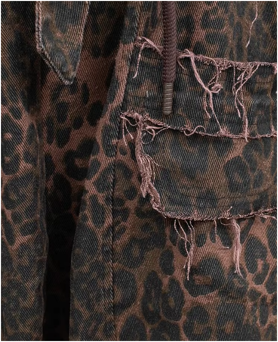 Kuniko Denim Leopard Jacket from Marigold Shadows