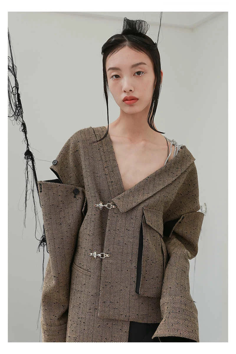Mastai Deconstructed Irregular Jacket from Marigold Shadows