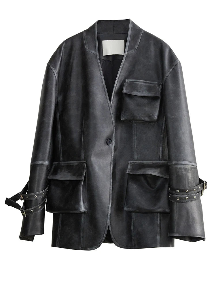 Mauarci Vegan Leather Jacket from Marigold Shadows
