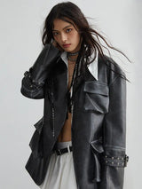 Mauarci Vegan Leather Jacket from Marigold Shadows