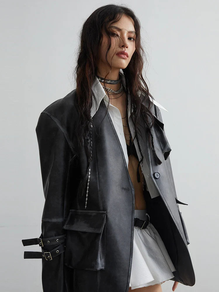 Mauarci Vegan Leather Jacket from Marigold Shadows