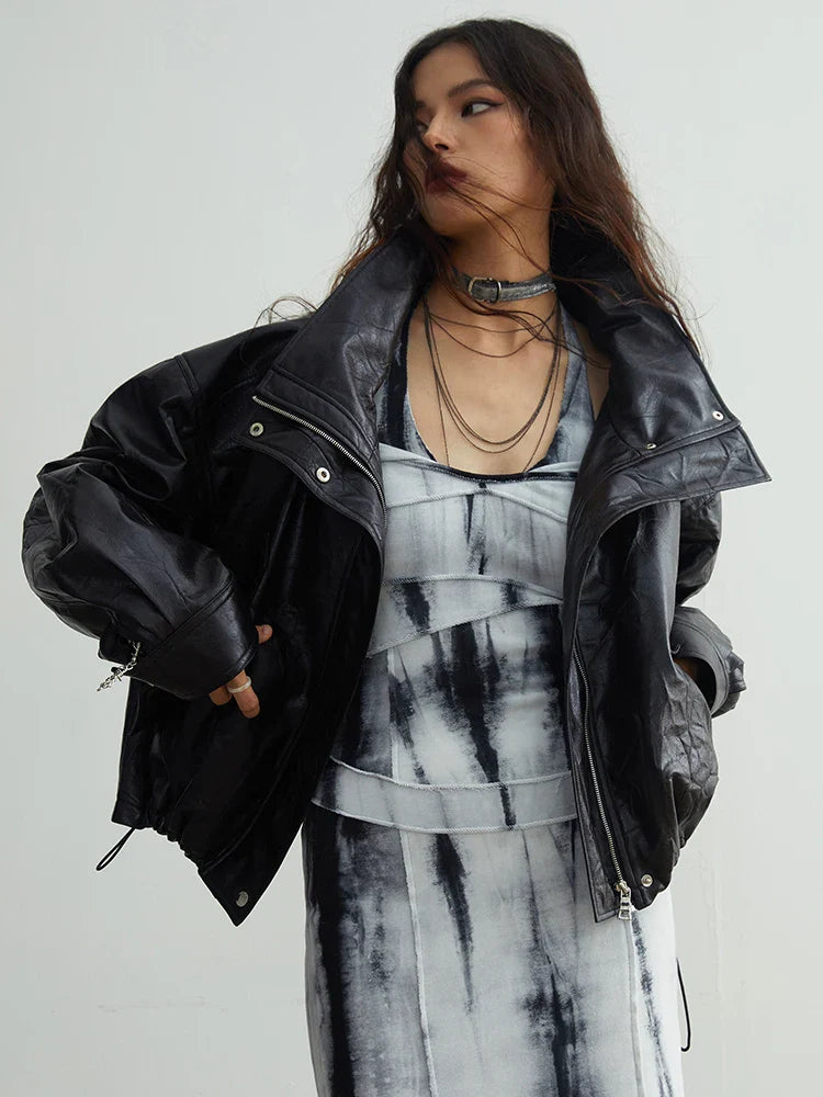 Nursey Vegan Leather Fuzz Jacket from Marigold Shadows