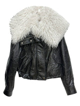 Nursey Vegan Leather Fuzz Jacket from Marigold Shadows