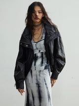 Nursey Vegan Leather Fuzz Jacket from Marigold Shadows