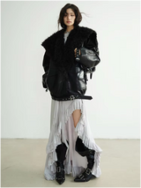Pumaba Fuzz Motorcycle Jacket from Marigold Shadows