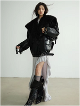 Pumaba Fuzz Motorcycle Jacket from Marigold Shadows