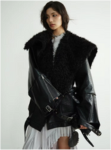 Pumaba Fuzz Motorcycle Jacket from Marigold Shadows