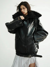 Pumaba Fuzz Motorcycle Jacket from Marigold Shadows