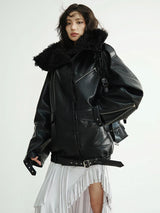 Pumaba Fuzz Motorcycle Jacket from Marigold Shadows