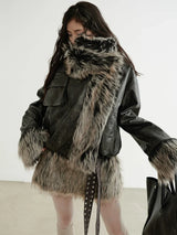 Sablet Reversible Plaid Faux Fur Jacket from Marigold Shadows