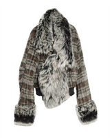 Sablet Reversible Plaid Faux Fur Jacket from Marigold Shadows