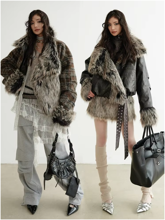 Sablet Reversible Plaid Faux Fur Jacket from Marigold Shadows