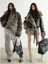 Sablet Reversible Plaid Faux Fur Jacket from Marigold Shadows