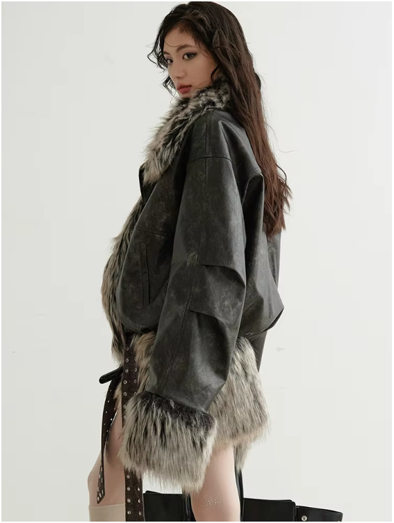 Sablet Reversible Plaid Faux Fur Jacket from Marigold Shadows
