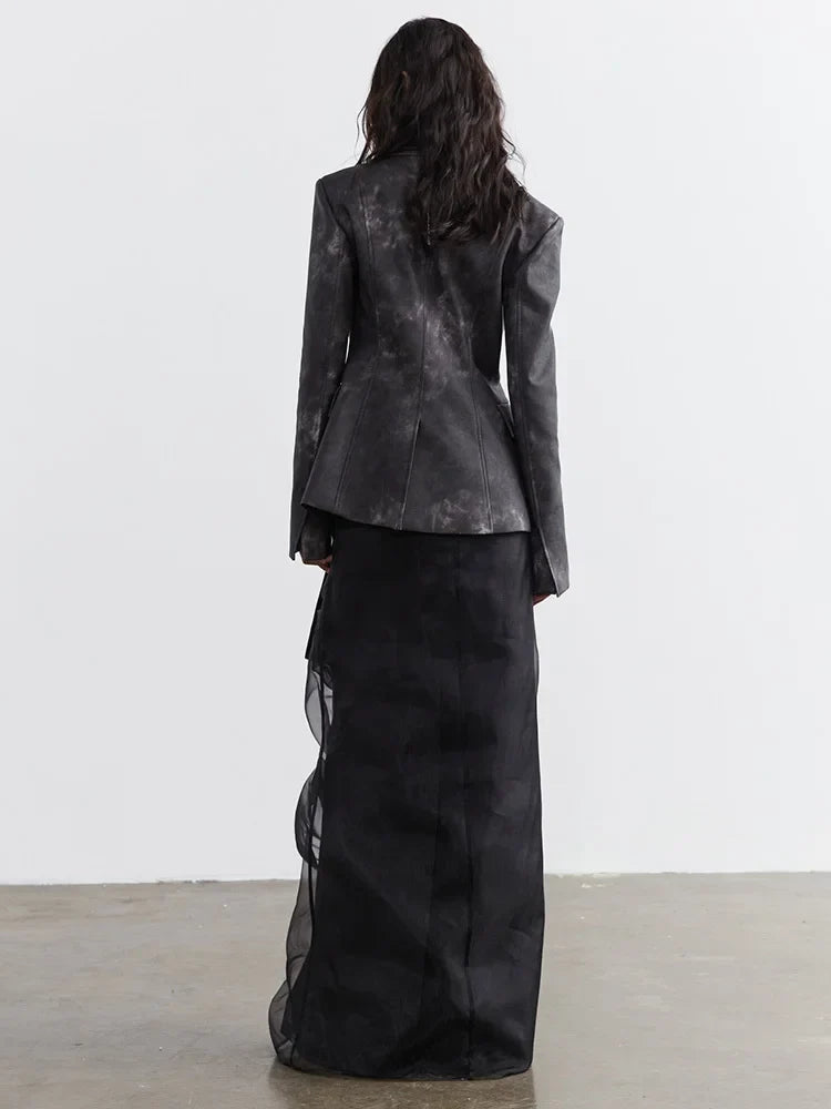 Sangee Vegan Leather Zipper Jacket from Marigold Shadows