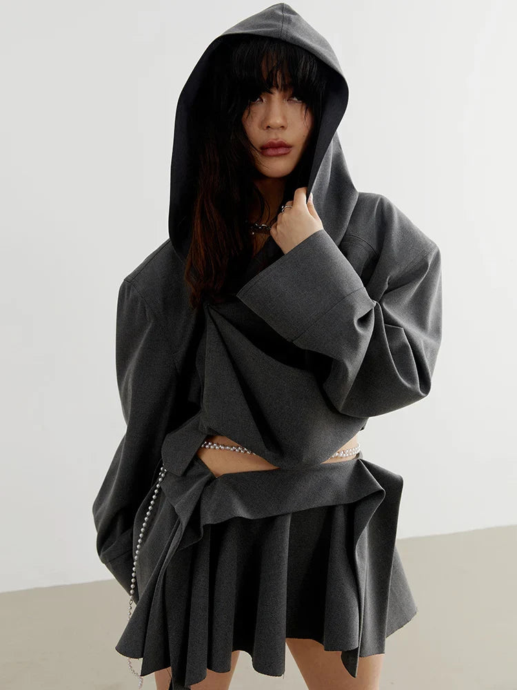 Sayua Cropped Hooded Jacket from Marigold Shadows