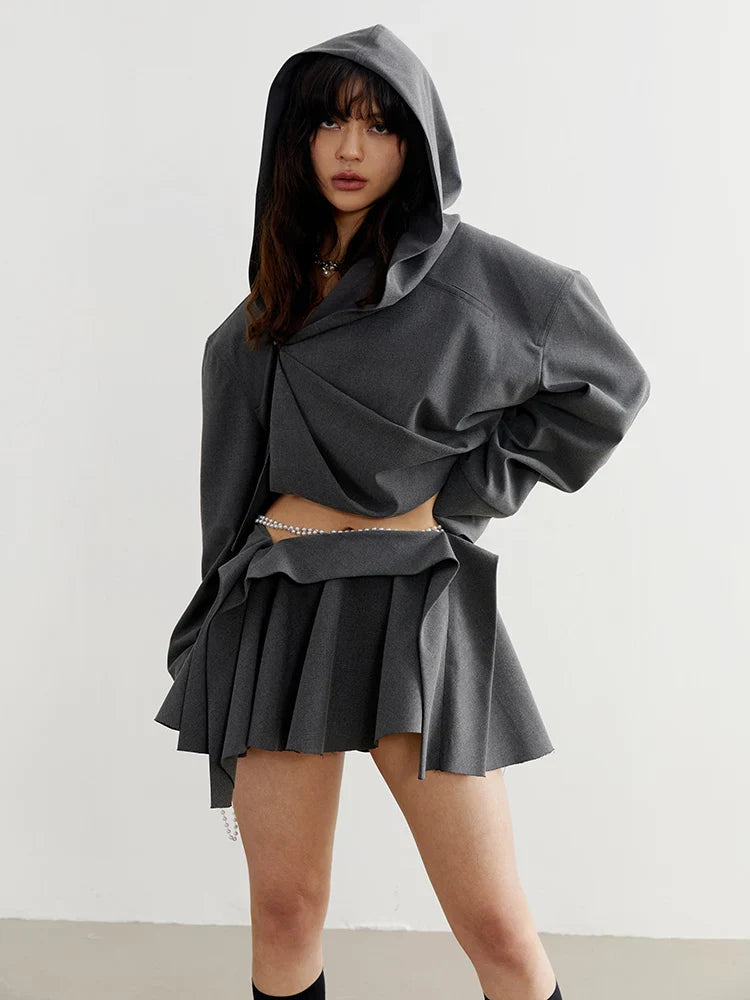 Sayua Cropped Hooded Jacket from Marigold Shadows