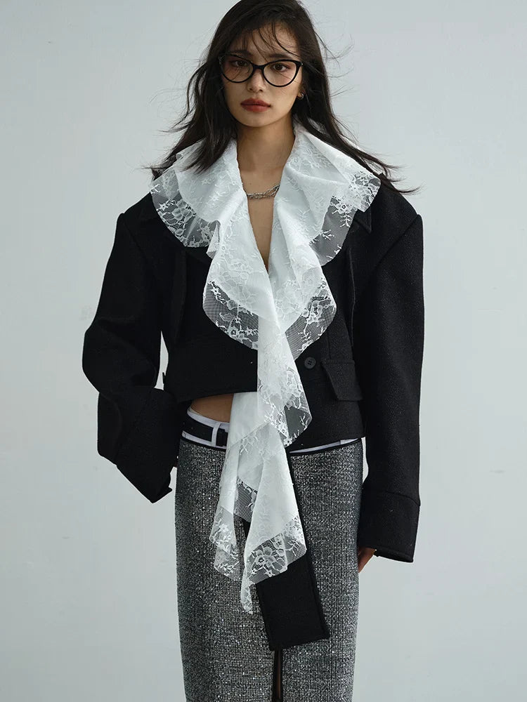 Sheenee Detachable Lace Neck Jacket from Marigold Shadows