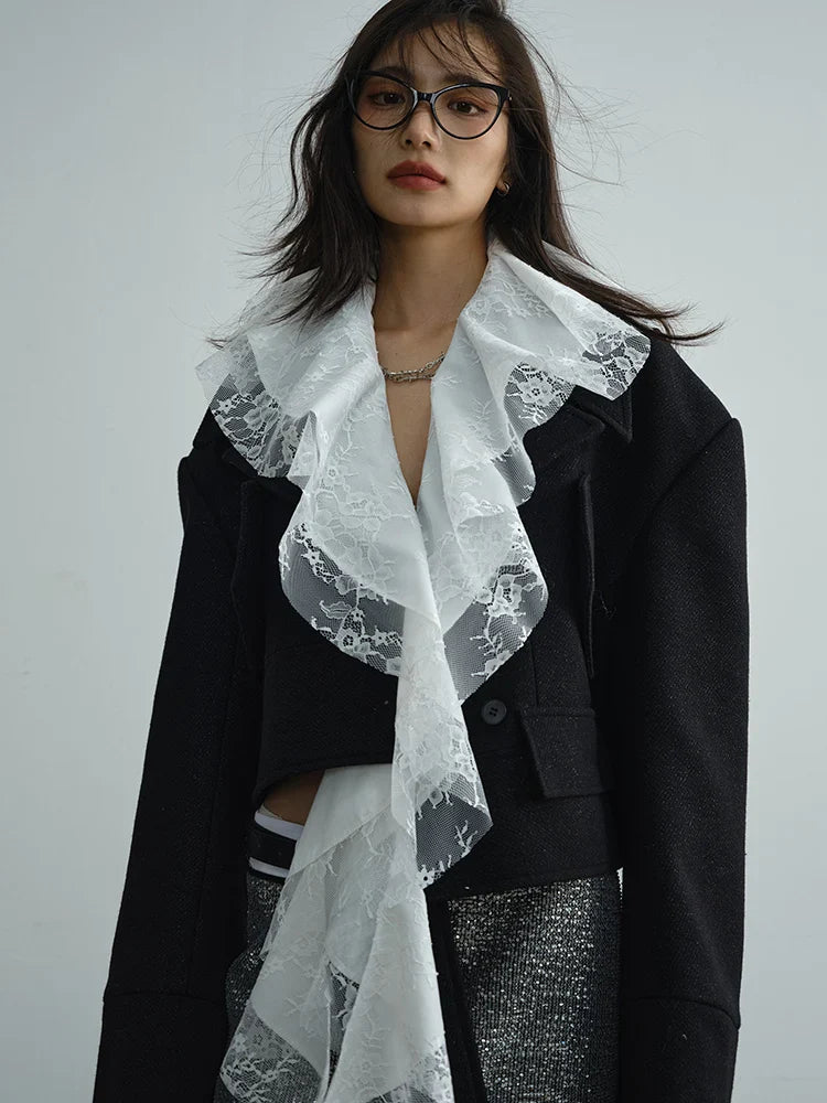 Sheenee Detachable Lace Neck Jacket from Marigold Shadows