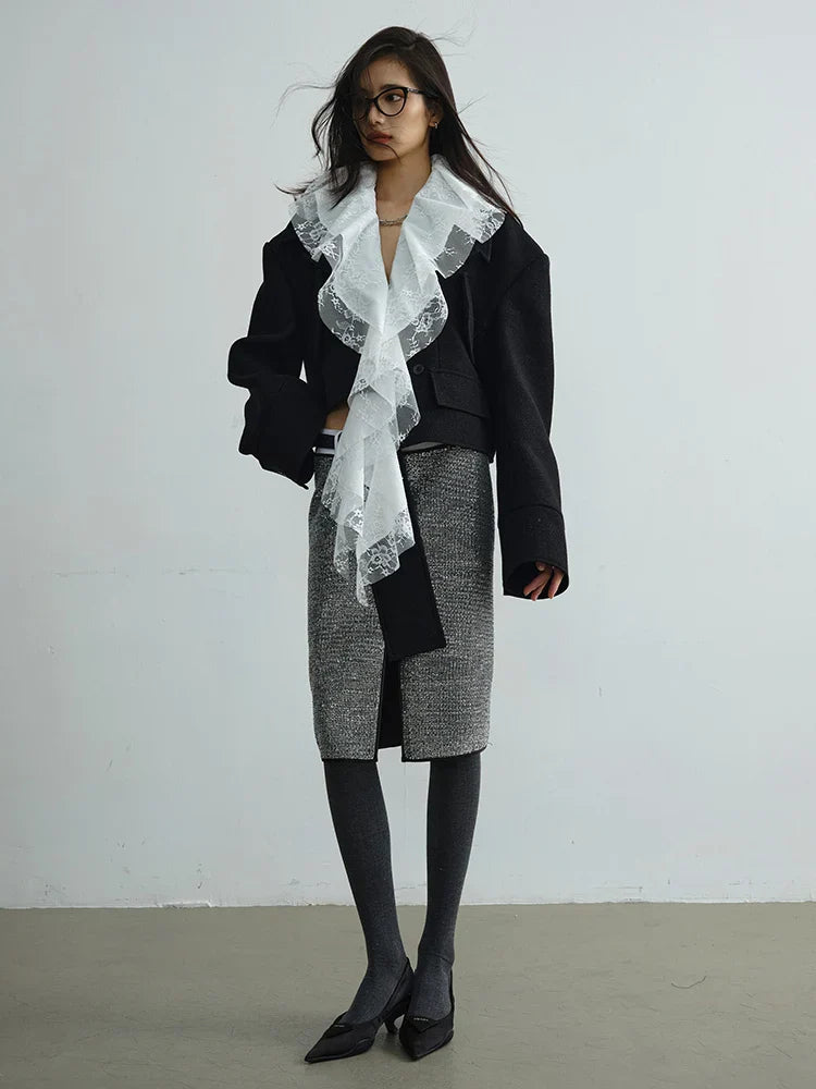 Sheenee Detachable Lace Neck Jacket from Marigold Shadows