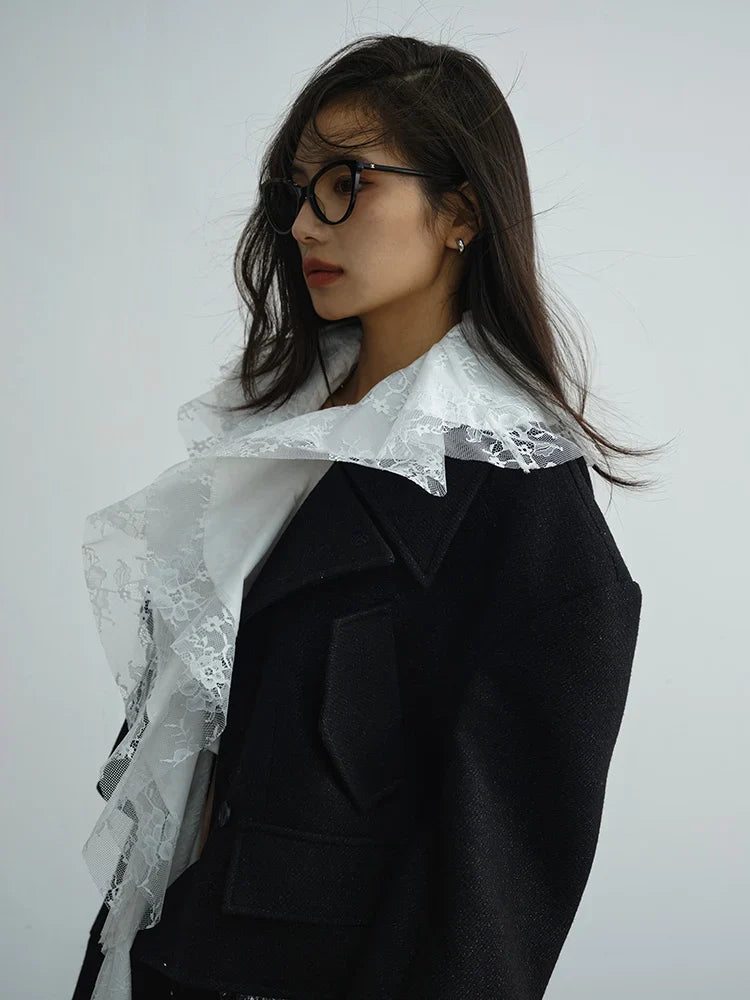 Sheenee Detachable Lace Neck Jacket from Marigold Shadows
