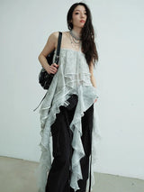 Cossett Irregular Ruffles Tube Top Skirt
