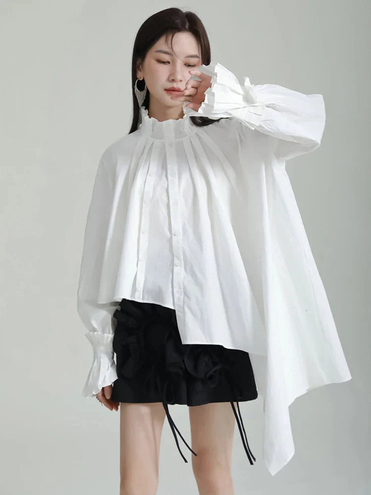Ladada Pleated Collar Blouse