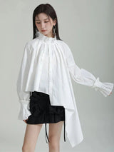 Ladada Pleated Collar Blouse