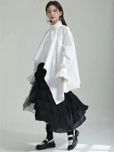 Ladada Pleated Collar Blouse