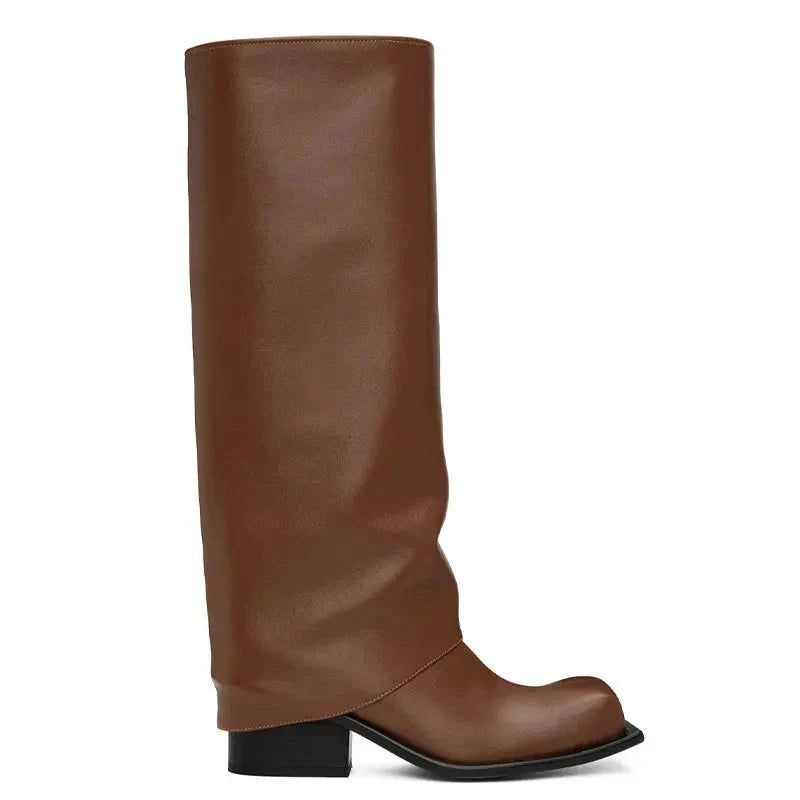Baddie Barrel Boot - Brown from Marigold Shadows