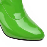 Salwa Patent Boot- Green from Marigold Shadows