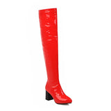 Salwa Patent Boot - Red from Marigold Shadows
