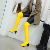 Salwa Patent Boot - Yellow from Marigold Shadows