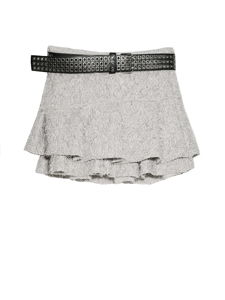 Custey Ruffle Mini Skirt