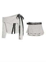 Custey Ruffle Mini Skirt