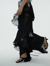 Darceangelo Mesh Ruffle Skirt