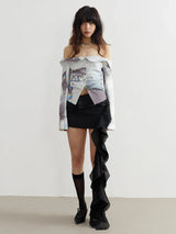 Manello Ruffle Mini Skirt