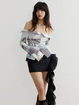 Manello Ruffle Mini Skirt