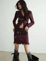 Pointsetta Sequin Skirt