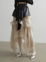 Saturn Ruffled Champagne Skirt