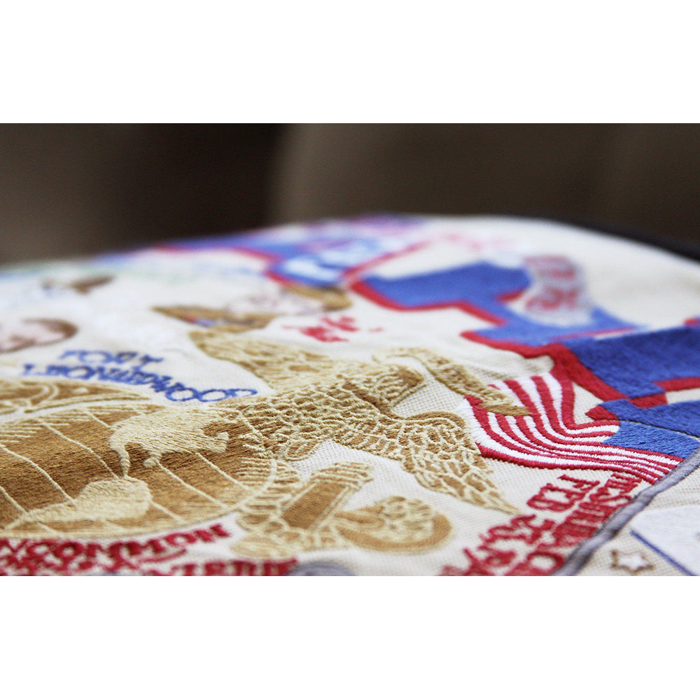 Marines Large Hand-Embroidered Pillow from Quirks!