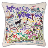 Martha's Vineyard Hand-Embroidered Pillow from Quirks!