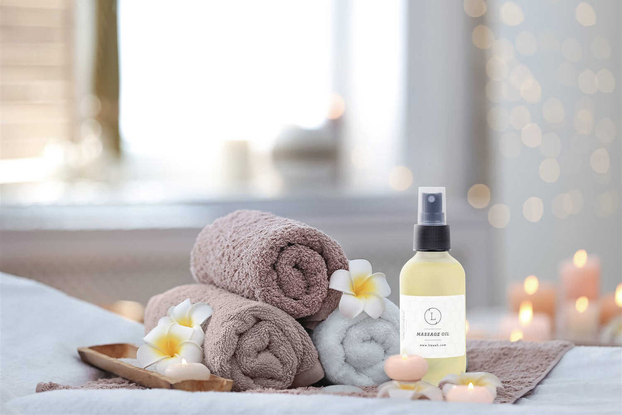 CBD - Aromatherapy Eucalyptus Massage Oil with CBD, Natural Relaxing Body Massage Oil (THC free) from Lizush