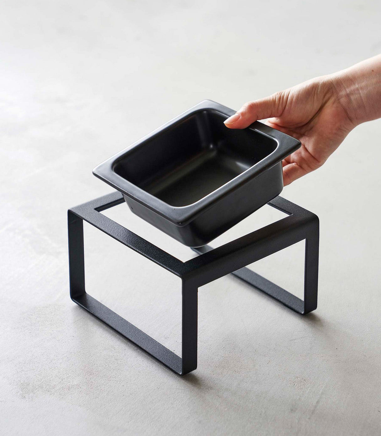 Single Pet Food Bowl - Two Styles - Steel + Ceramic from Yamazaki Home