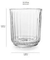Libbey Paneled Double Old Fashioned Rocks Glasses, 11.2-ounce, Set of 6 from Libbey