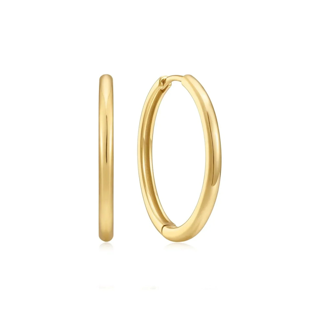Medium Huggie Hoop Earrings from eklexic