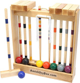 Family Tradition Croquet Set, 8-Player Wooden Croquet Game From AmishToyBox.com